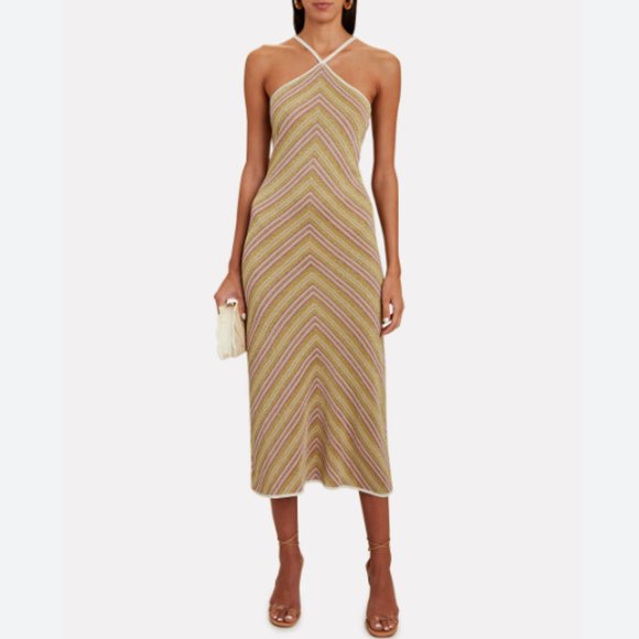 Misa Los Angeles Dali Metallic Knit Dress - Size: XS - Picture 1 of 6